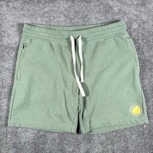 Eubi Shorts Men's Large Green Lounge Lemon Relax Eco Friendly Drawstring